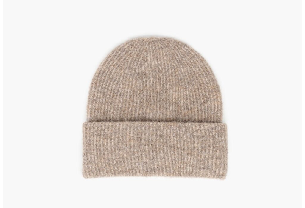 Gabriella wool mohair beanie beige