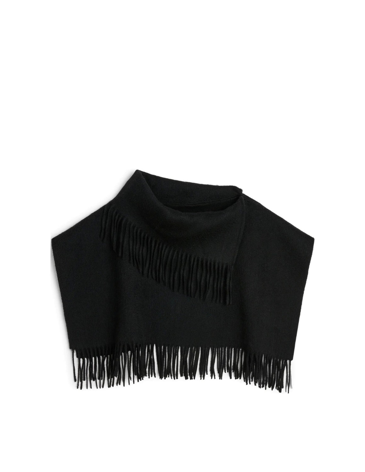 Oda wool fringe poncho sort