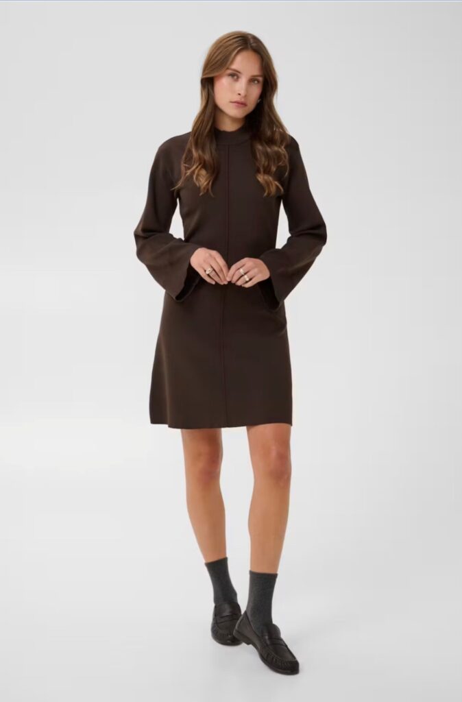 UZdinaSZ Knit dress chocolate brown