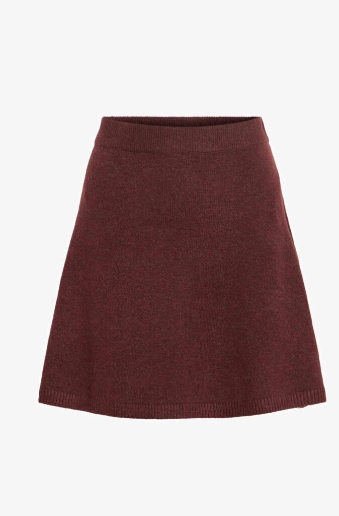 Vialyn short knit skirt/pb port royale/white bind