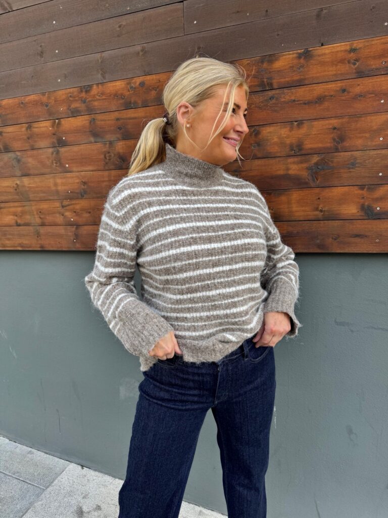 Vimeja Highneck L/S stripe knit