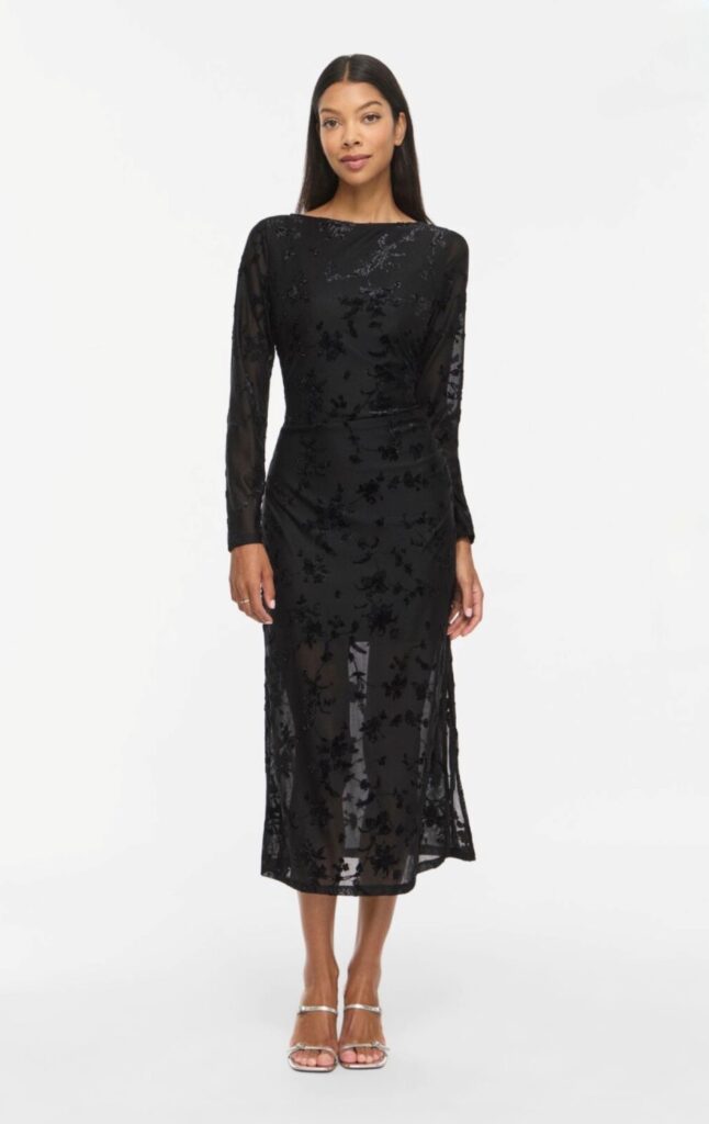 Vimiranda l/s midi dress/dc black beauty