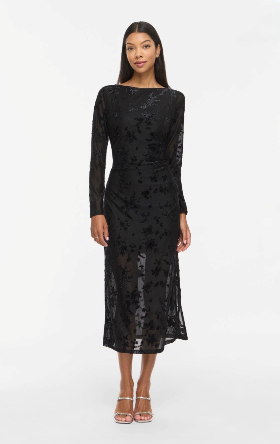 Vimiranda l/s midi dress/dc black beauty
